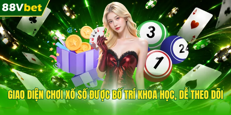 Giao diện chơi xổ số được bố trí khoa học, dễ theo dõi