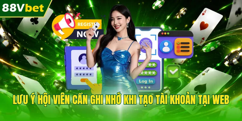 Lưu ý hội viên cần ghi nhớ khi tạo tài khoản tại web